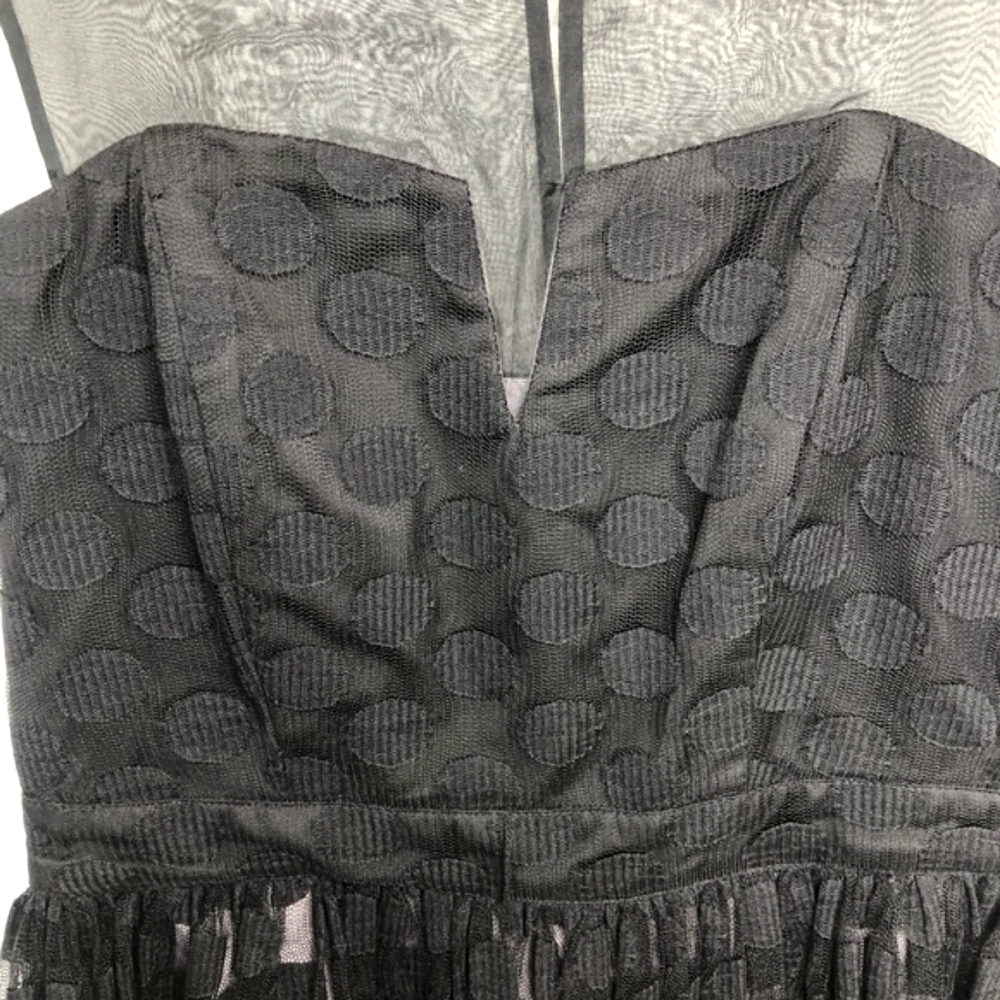 LIKE NEW! PORTMANS Size 8 Silk & chiffon Black formal short dress - Picture 5 of 15